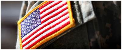 US flag patch on uniform